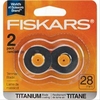 Rotary Trimmer Titanium Replacement Blade-28mm Straight 2/Pkg