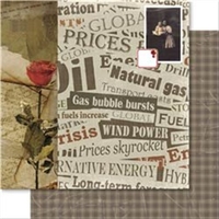 Ruby Rock-It Eklectique Collection - 10 x Sheets of 12x12ins Double-Sided Scrapbooking Paper - Old News