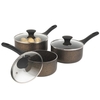 Russell Hobbs RH00994DL Crystaltech Non-Stick 3 Piece Saucepan Set 16/18/20 cm,  Bronze