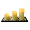 Set of 3 Scented LED Candles with Wooden Display Tray