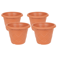 Set of 4 Tuscan style Planters 13inch (24cm) diameter