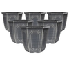 Set of 6 x 25cm (10in) Hexagonal Chalk Effect Planters