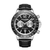 Swan and Edgar Gents Ltd Edt Speedometer Automatic Watch with Genuine Leather Strap
