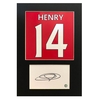 Thierry Henry Personally Signed Name and Number Shirt Batch & Signature Display