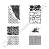 Ultimate Crafts Background Textures Stamps - Includes Hessian,  Madagascar,  Splat,  Grid,  Bricks,  Paving and Bubbles