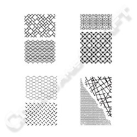 Ultimate Crafts Background Textures Stamps - Includes Starry Mosaic,  Wire,  Oil,  Checker,  Chicken and Jewelled Lattice