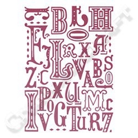 Ultimate Crafts Magnolia Lane Collection 5x7 Embossing Folder - Typography