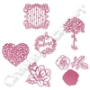 Ultimate Crafts Magnolia Lane Die Collection - Includes Rosey Frame,  Tree,  Waterfall,  Rose and Magnolia Cutting and Heart