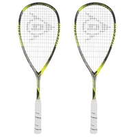 Dunlop Hyperfibre Plus Revelation 125 Squash Racket Double Pack