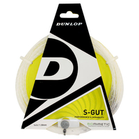 Dunlop S-Gut 1.30mm Tennis String Set - White,  1.30mm