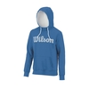Wilson Script Cotton PO Mens Hoodie - Blue/White,  M