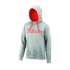Wilson Script Cotton PO Mens Hoodie - Grey/Red,  L