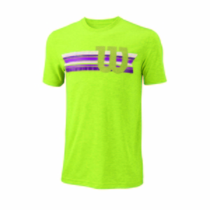 Wilson Stripe W Tech Mens T-Shirt - Green,  S