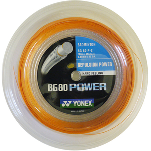 Yonex BG80 Power Badminton String - 200m Reel - Orange