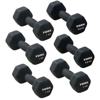 York 0.5 to 2kg Neo Hex Dumbbell Set