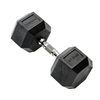 York 17.5kg Rubber Hex Dumbbell