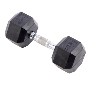 York 7.5kg Rubber Hex Dumbbell