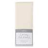 Kiddicare Jersey Flat Sheets Cot Bed Cream Pack of 2