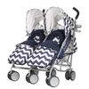 Obaby Leto Plus Twin Stroller ZigZag Navy