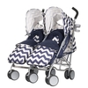 OBaby Leto Plus Twin Stroller ZigZag Navy
