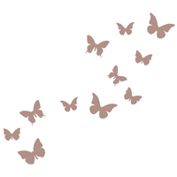 Stickerscape Butterfly Wall Stickers in Vintage Lilac