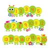 Stickerscape Caterpillar Number Line Wall Sticker - Regular Size