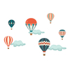 Stickerscape Classic Hot Air Balloon Wall Stickers - Large Size
