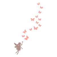Stickerscape Fairy and Butterflies Wall Sticker - Regular Size
