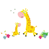 Stickerscape Giraffe Mum and Baby Wall Stickers - Regular Size