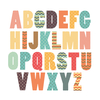 Stickerscape Retro Print Alphabet Wall Sticker Set - Regular Size