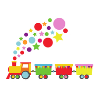 Stickerscape Train Wall Sticker - Large Size