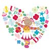 Stickerscape Upsy Daisy Heart Wall Sticker - Regular Size