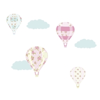 Stickerscape Vintage Hot Air Balloons Wall Sticker Set - Regular Size