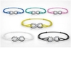 64Q Infinity Bracelet with Swarovski Elements Green