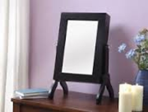 Armoire Mirrored Table top Jewellery Cabinet Return