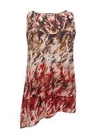 Lazy Lu Print Asymmetric Tunic