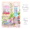 Watercolour bicycle birthday card