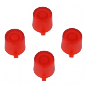 PS4 Clear Red Controller Action Buttons - PS4 Clear Red Buttons