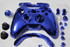 Xbox 360 Chrome Blue Full Replacement Controller Shell Mod