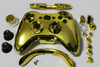 Xbox 360 Chrome Gold Full Replacement Controller Shell Mod