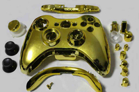 Xbox 360 Chrome Gold Full Replacement Controller Shell Mod