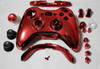 Xbox 360 Chrome Red Full Replacement Controller Shell Mod