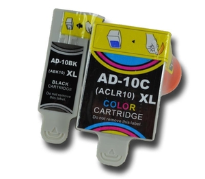 1 Set of Advent 10 XL ABK10 ACLR10 Compatible Ink Cartridges for A10 AW10 AWP10