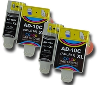 2 Sets of Advent 10 XL ABK10 ACLR10 Compatible Ink Cartridges for A10 AW10 AWP10