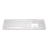 Accuratus 301 keyboard is a soft touch; full key layout; slimline keyboard; USB connected in white