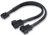 Akasa PWM Fan Splitter - Fan power splitter - 4 pin PWM (M) - 4 pin PWM (F) - 15 cm - black