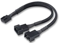 Akasa PWM Fan Splitter - Fan power splitter - 4 pin PWM (M) - 4 pin PWM (F) - 15 cm - black