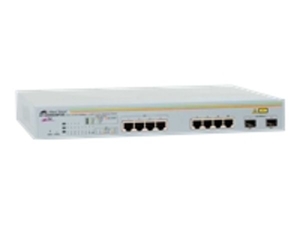 Allied Telesis 8 Port 10/100/1000tx Websmart Poe Switch With 2 Sfp Bays