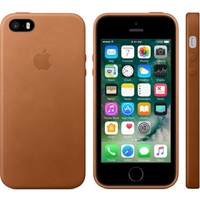 Apple iPhone SE Leather Case - Saddle Brown