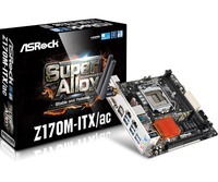 ASRock Z170M-ITX/ac Intel Socket 1151 DVI-D HDMI Displayport 7.1 CH HD Audio Mini-ITX Motherboard